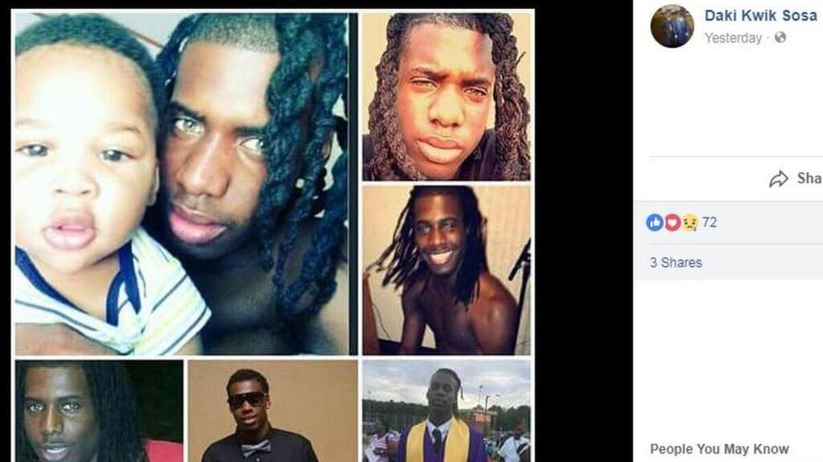 A screenshot from Facebook of Trey Pringle, who died on Feb. 20, 2018.