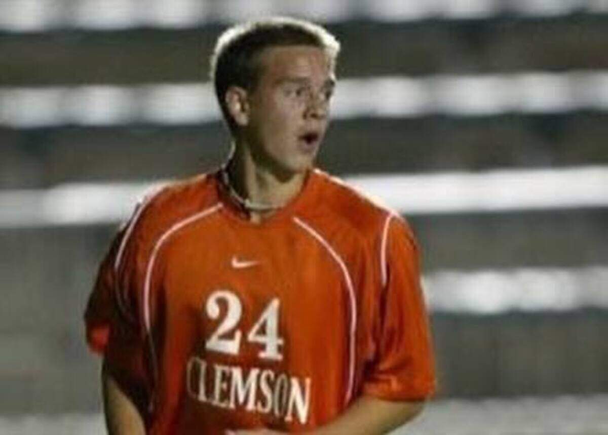 Stu Holden (24) played two seasons of college men’s soccer at Clemson in 2003-04. He was a second team All-ACC honoree at midfielder as a sophomore.