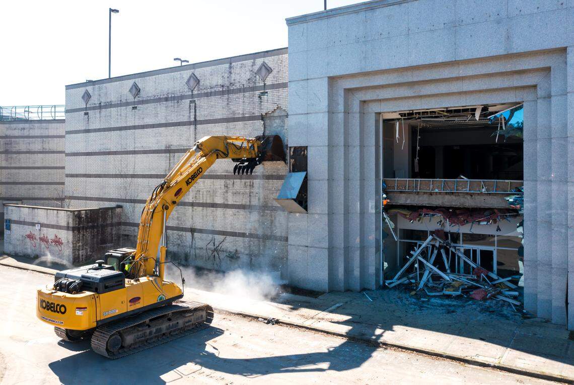 Demolition at the Richland Mall in Forest Acres Wednesday morning, March 20, 2024.