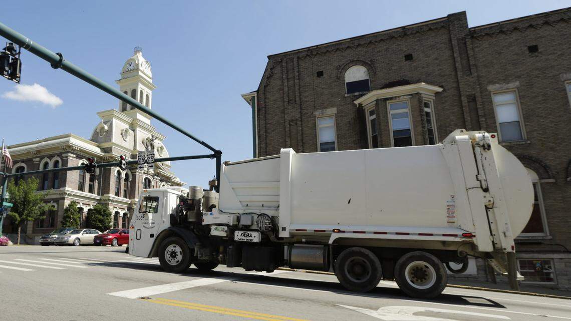 A South Carolina sanitation worker was killed when he was pinned under a garbage truck, which is shown in this file photo.