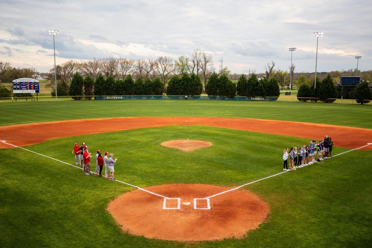 Seniors from both Hammond baseball and several Heathwood Hall spring sports are recognized before their final baseball game due to the suspension of the season due to the coronavirus.