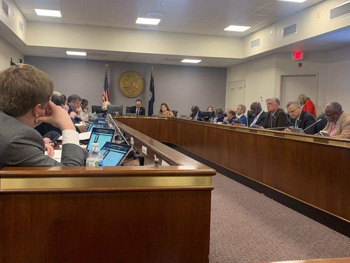 The South Carolina House Ways and Means Committee discusses its budget proposal on Wednesday Feb. 22, 2023.