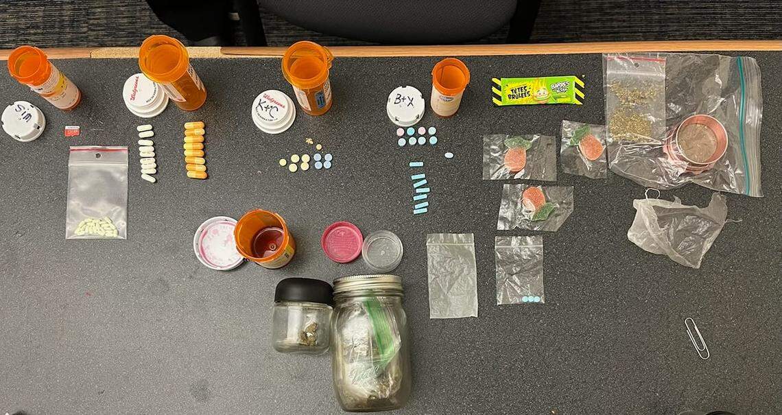 Drugs confiscated during an arrest by the Irmo Police Department.