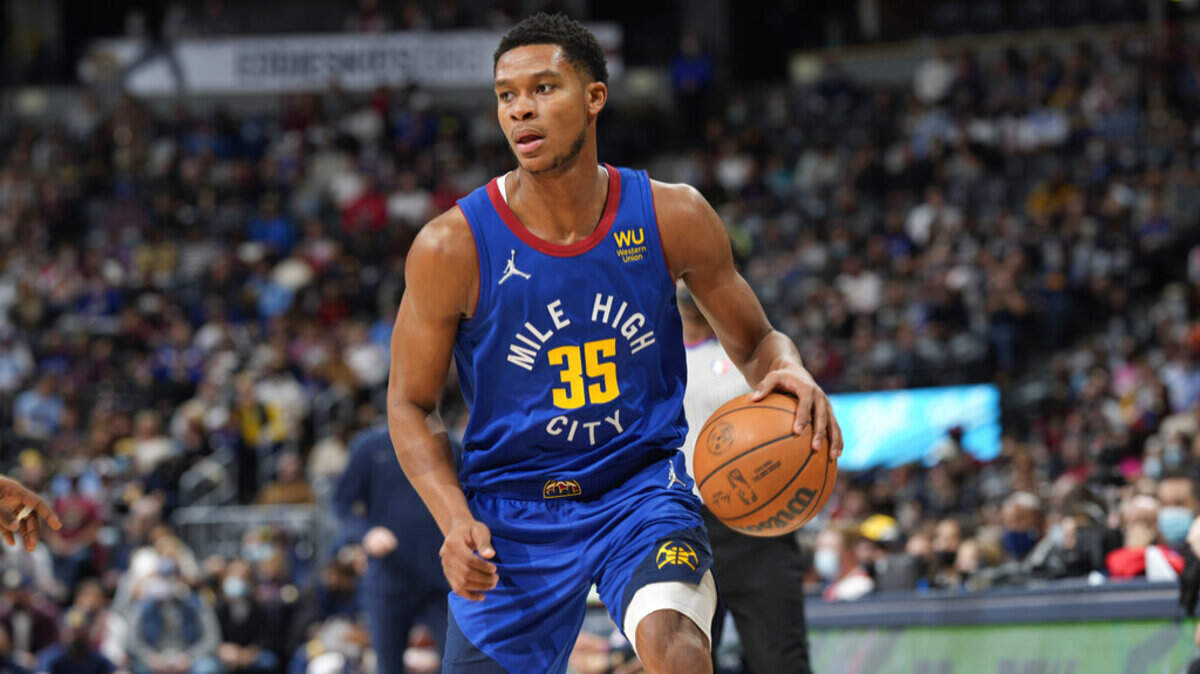 Denver Nuggets guard P.J. Dozier (35) in the first half of an NBA basketball game Friday, Nov. 19, 2021, in Denver.