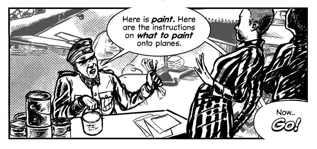 From the graphic novel, “We Survived The Holocaust: The Bluma & Felix Goldberg Story” by Frank W. Baker, illustrations by Tim Ogline