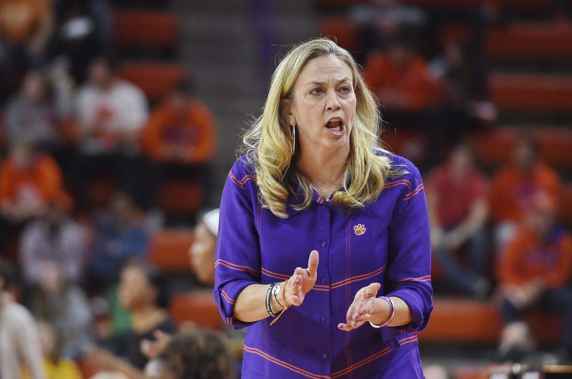 Clemson head coach Amanda Butler