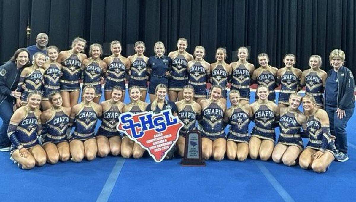Chapin wins the SC High School League Class 5A Division II competitive cheerleading championship on Saturday, Nov. 22, 2025.