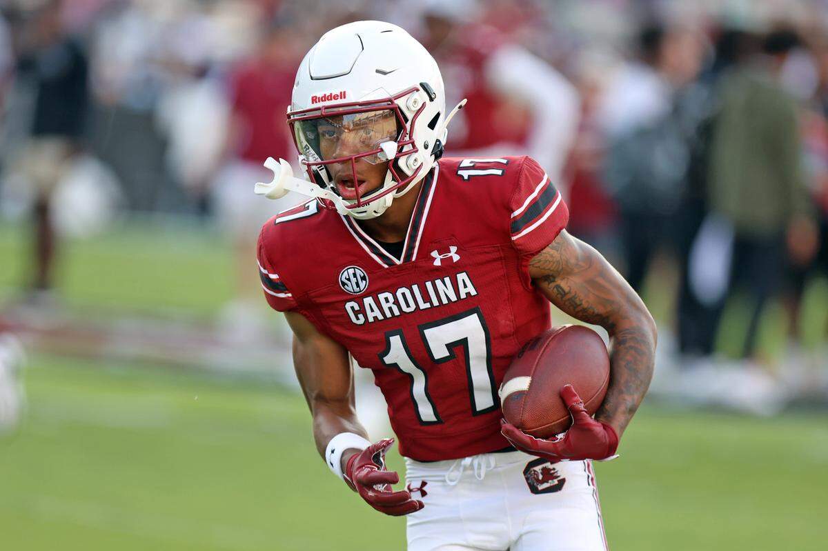 South Carolina’s Jayden Sellers in the 2025 spring football game at Williams-Brice Stadium.