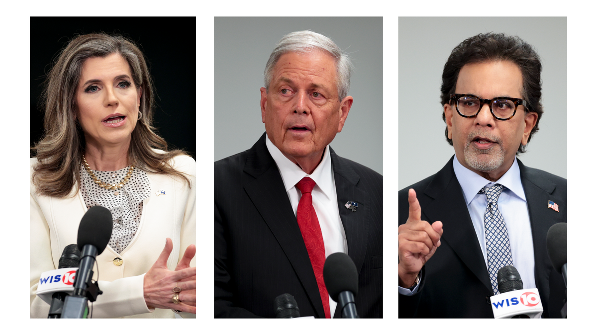 GOP candidates for South Carolina Governor, from left, Nancy Mace, Ralph Norman and Rom Reddy.