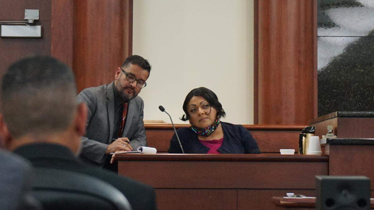 Ruby Sierra, the roommate and romantic partner of Arturo Bravo Santos, testified about her involvement in an undercover operation designed to catch Greg Leon bribing witnesses during Leon’s murder trial in the Lexington County Courthouse on June 22, 2023