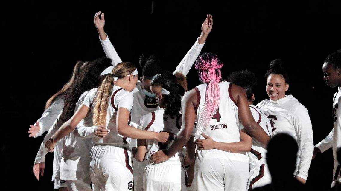 The South Carolina women’s basketball team played Kentucky at Colonial Life Arena in Columbia on Sunday, Feb. 21, 2021.