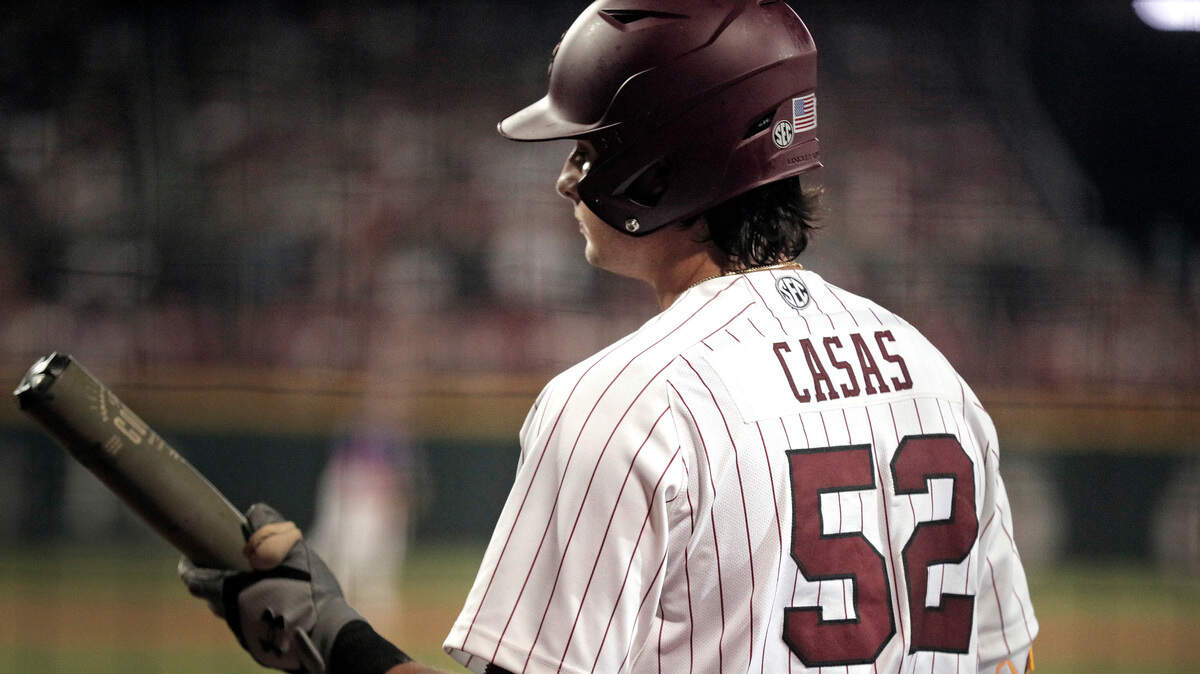 South Carolina baseball’s Gavin Casas spent two seasons at Vanderbilt before transferring.