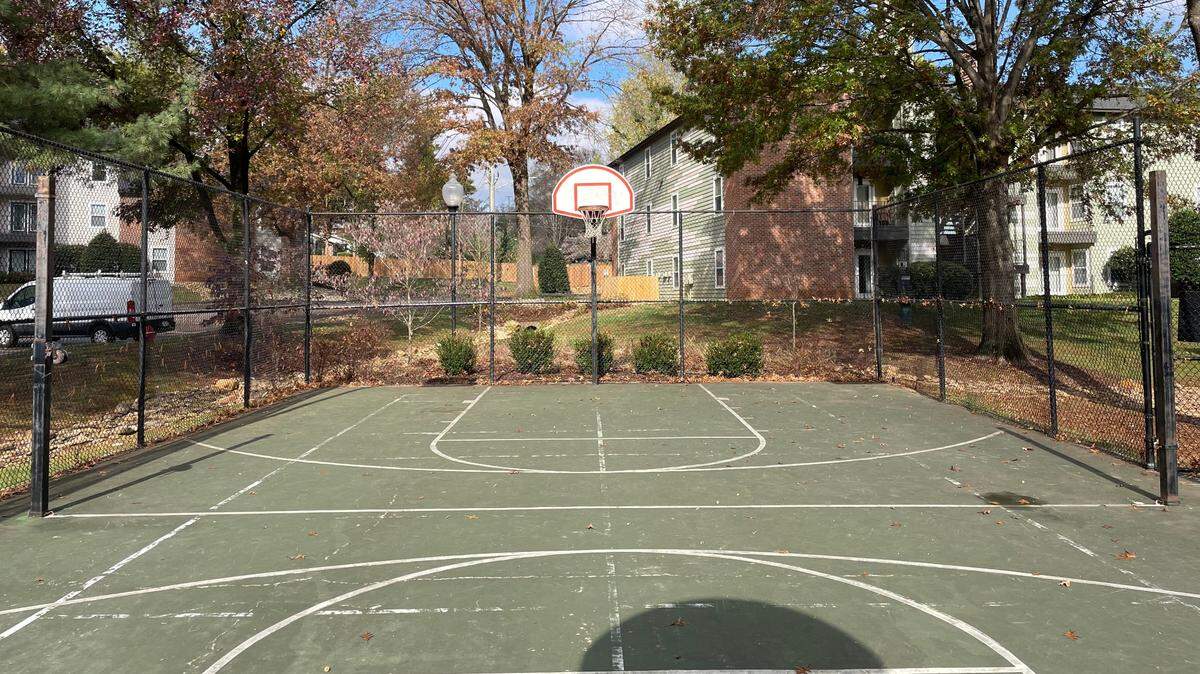 The basketball court at The Willows in West Knoxville was the place of legendary pickup basketball games that included South Carolina head coach Shane Beamer.