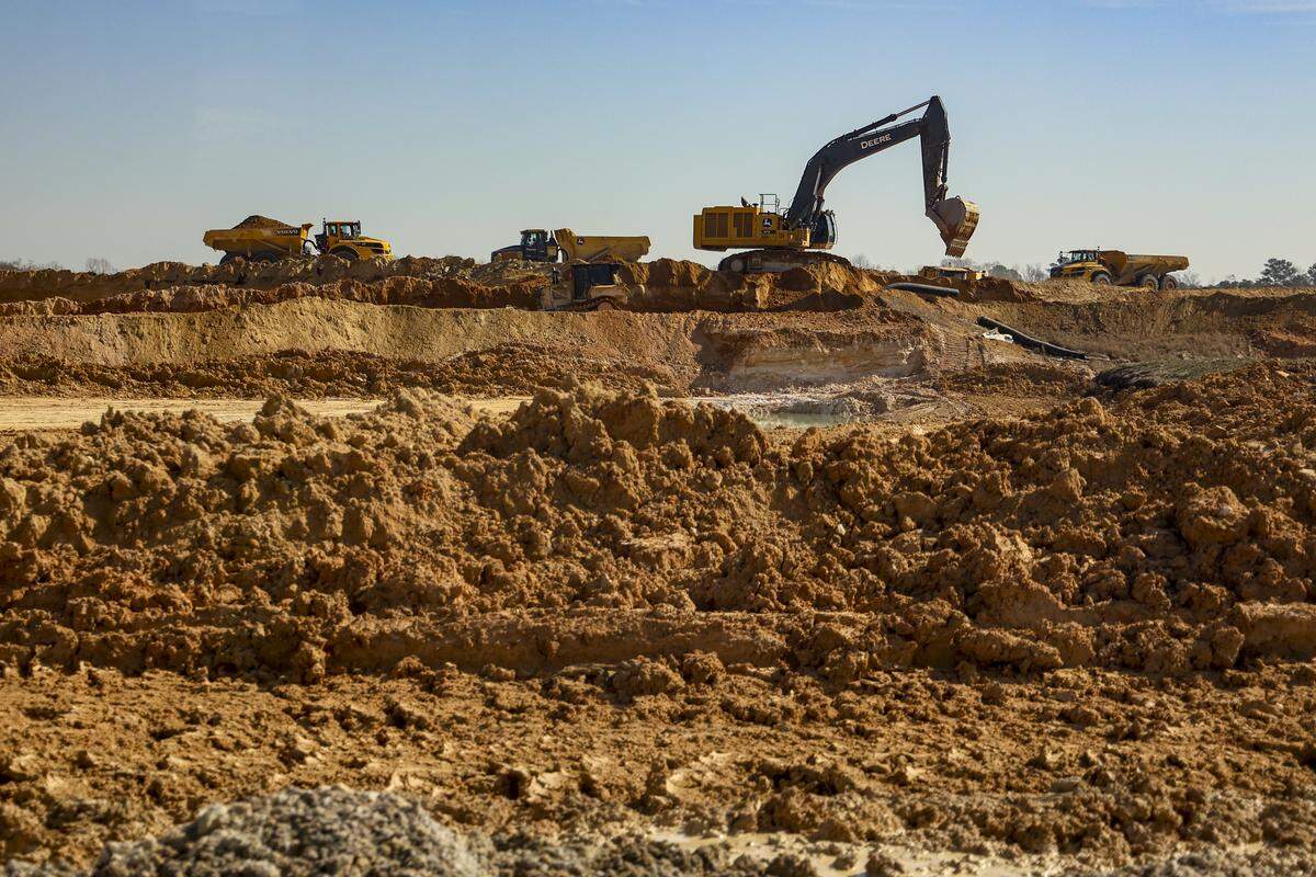 23-million tons of dirt will have been moved on site to level the ground for development of the Scout Plant.  