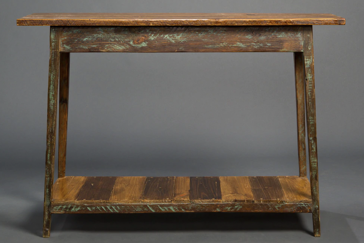Capers Landrum Cauthen makes furniture exclusively from reclaimed wood.