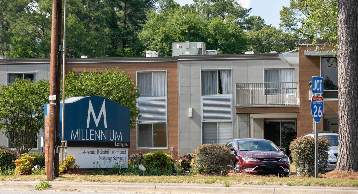 Millennium Post Acute Rehabilitation in West Columbia, photographed on May 14, 2020, was among the South Carolina nursing homes that recorded COVID-19 cases in over half of their estimated resident population, according to DHEC data and federal nursing home records.