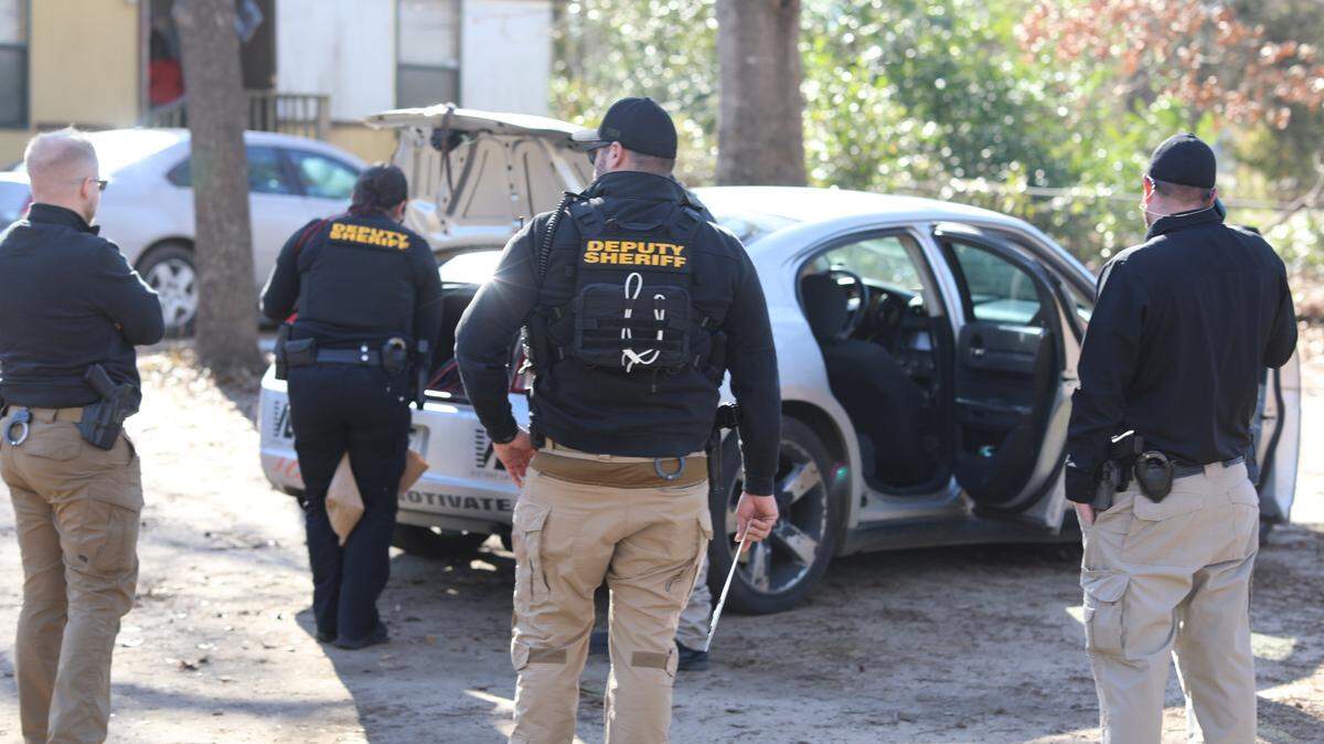 Deputies from the Sumter County Sheriff’s Office respond to a shooting near the Cherryvale area on Jan. 19, 2024.