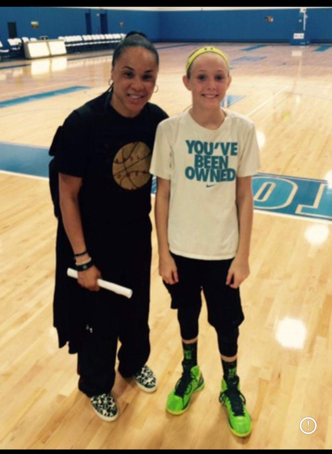 Dawn Staley and Chloe Kitts in Daytona Beach in October 2015.