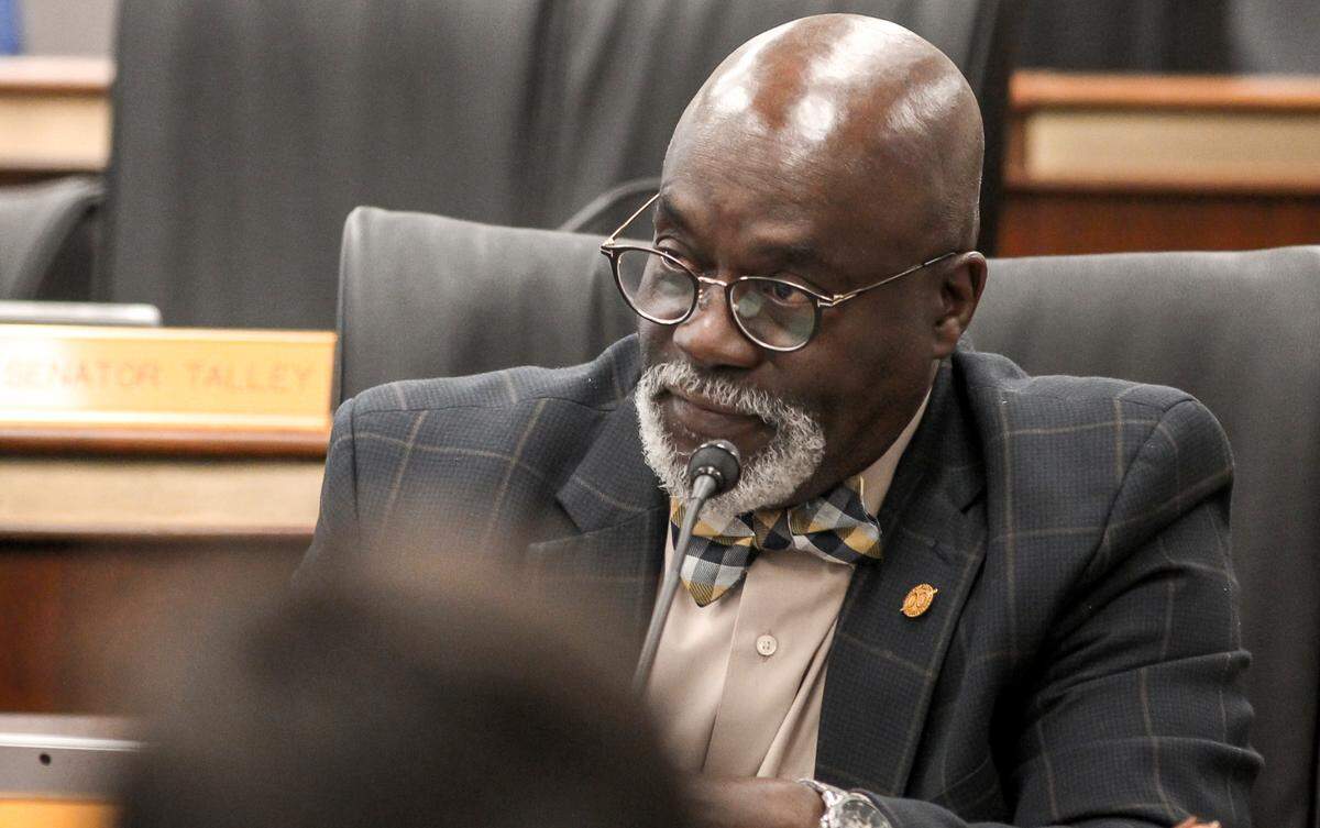 Sen. Vernon Stephens is seen during a Senate Judiciary Committee meeting in Columbia, S.C. on March 15, 2022. (Travis Bell/STATEHOUSE CAROLINA)