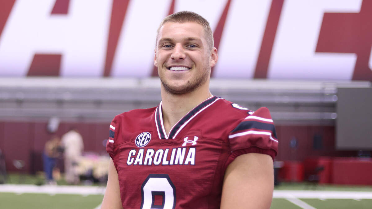 South Carolina quarterback Luke Doty during Media Day at the Spurrier Indoor Practice Facility in Columbia on Thursday, August 3, 2023.