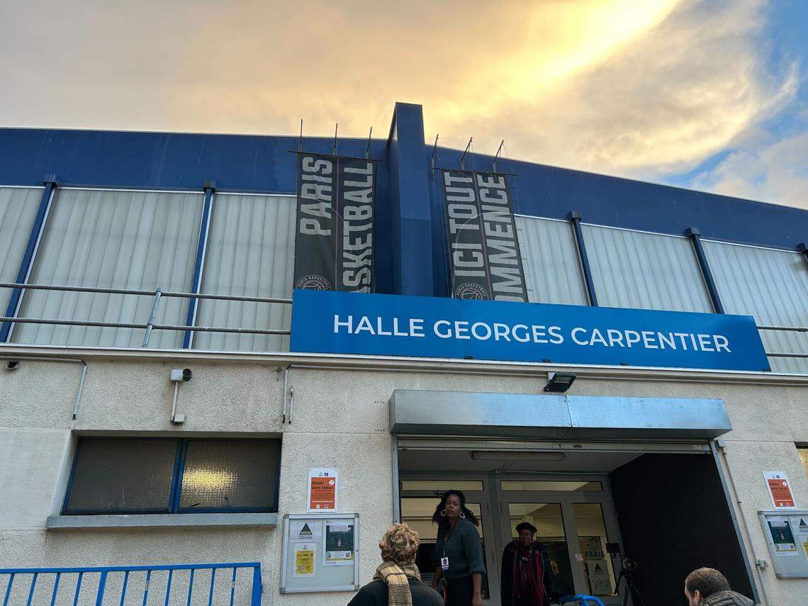 A look at Halle Georges Carpentier Arena in Paris, France on Monday before the USC-Notre Dame game.