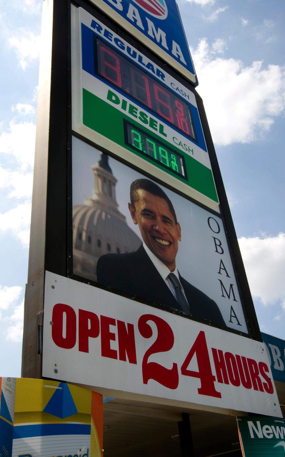 The former Obama gas station on North Main street in Columbia. The site is now a Valero gas station.