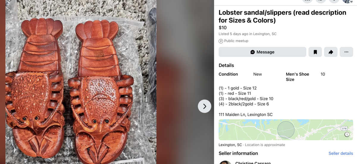 Lobster sandals