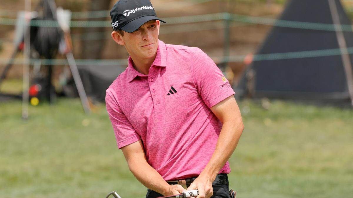 Jacob Bridgeman putts on the second green during the final round of the Valspar Championship golf tournament March 23 at Innisbrook Resort.