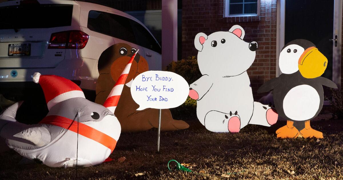 A “Elf” themed light display at a home on Spears Drive in Elgin, South Carolina on Tuesday, December 22, 2020.