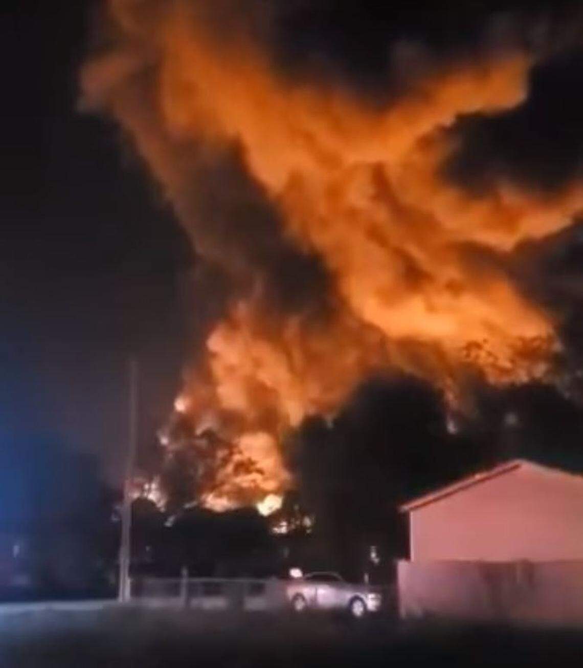 A massive fire in Sumter.