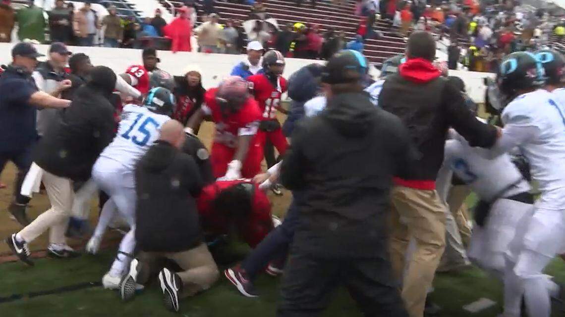 Fines, player suspensions levied from brawl at SC football championship. Here are details