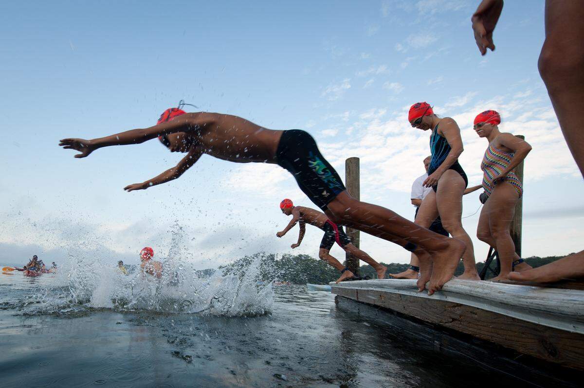 The annual Dam Swim For Drew -- a swim from the Irmo side of the dam to the Lexington side -- is a fundraising event in memory of Drew Smith, who was killed in 1997 when a speedboat smashed into the boat he and his father were fishing from in a Lake Murray cove.