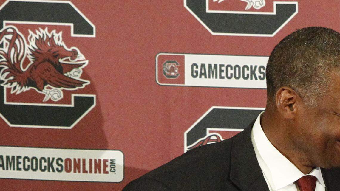 Charles Waddell, left, and Kevin O'Connell, right, join Gamecocks baseball coach Ray Tanner after being named the next Athletic Director at the University of South Carolina. In his first two acts as AD, Tanner moved assistant athletics director Waddell into the role of deputy athletics director and O'Connell into the role of chief operating officer.

