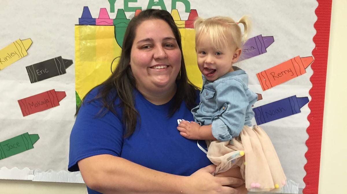 Skye Moore and Nora at Chapin Baptist Child Development Center.