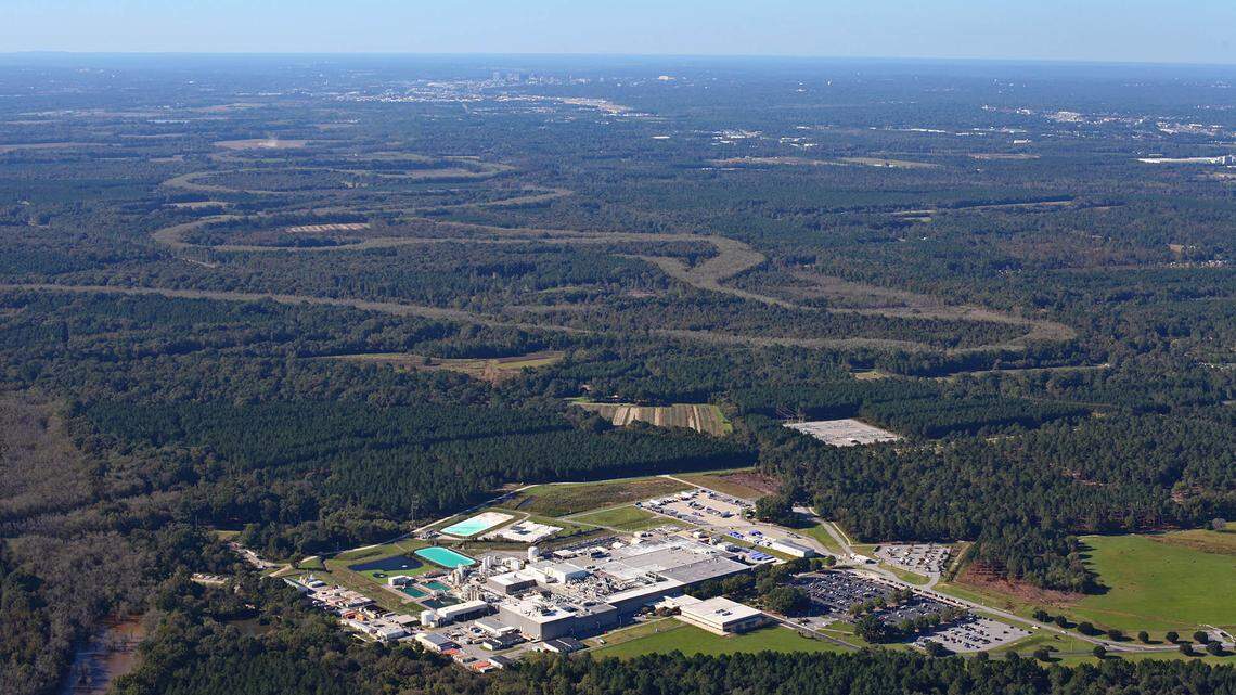 Westinghouse’s nuclear fuel factory on Bluff Road southeast of Columbia. The plant has polluted groundwater and is drawing local concerns