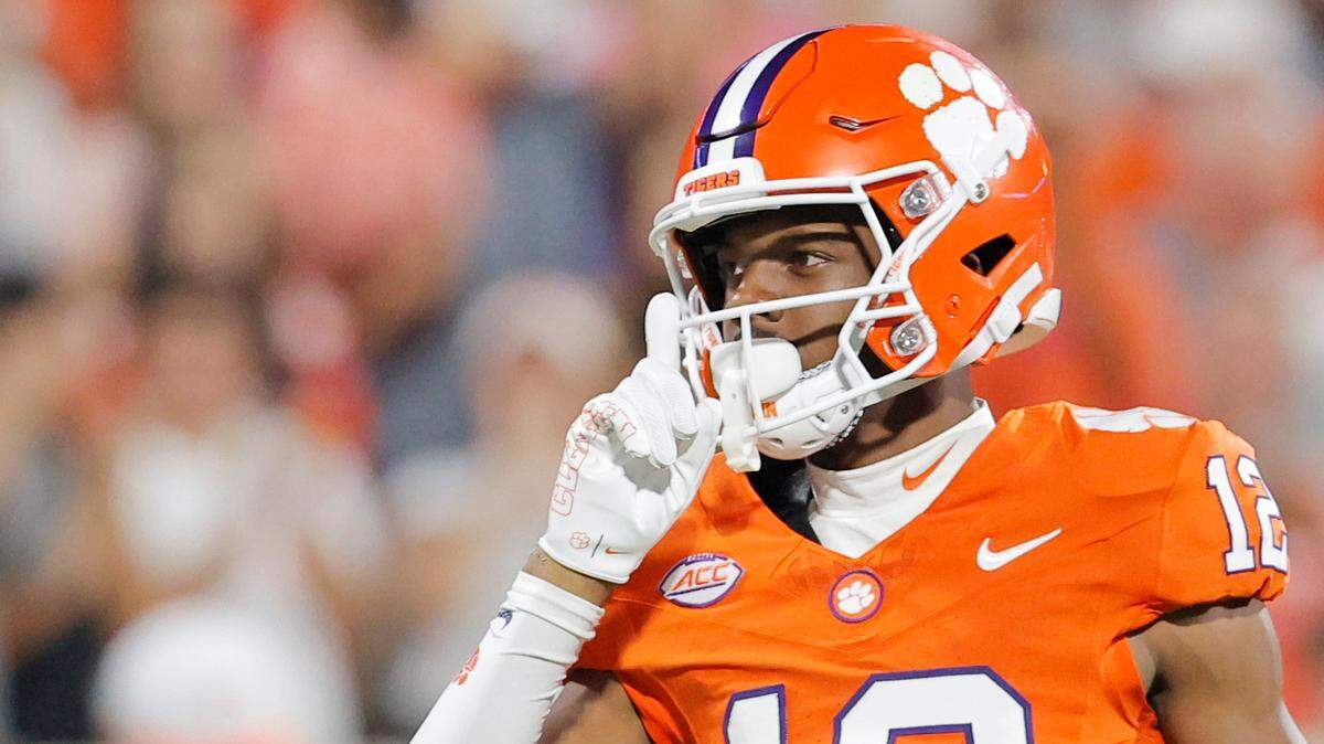 Clemson wide receiver Bryant Wesco Jr. (12)