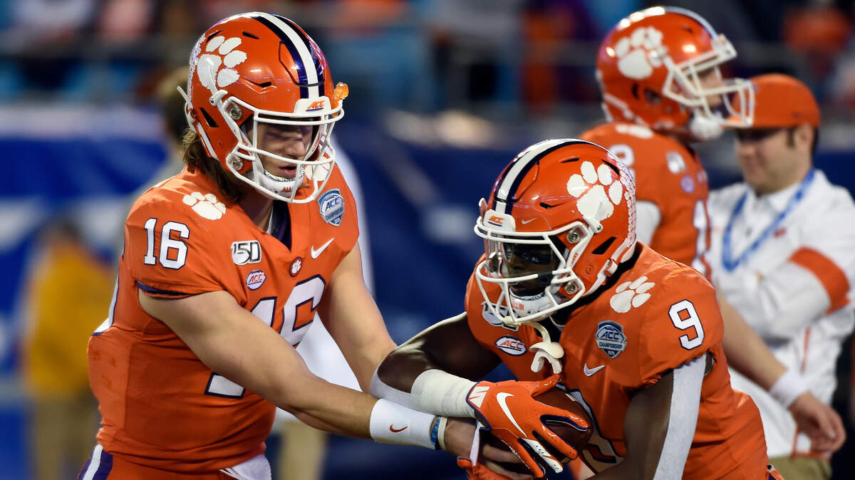 The Jacksonville Jaguars took former Clemson stars Trevor Lawrence (left) and Travis Etienne (right) in the first round of the 2021 NFL Draft.