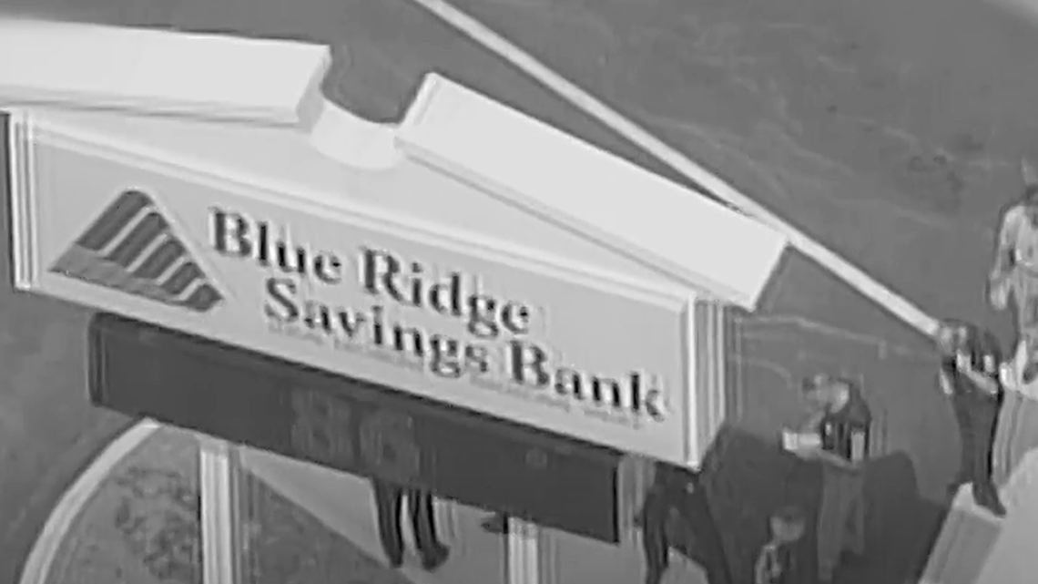 Blue Ridge Savings Bank is shown on the day three people were murdered inside on May 16, 2003.