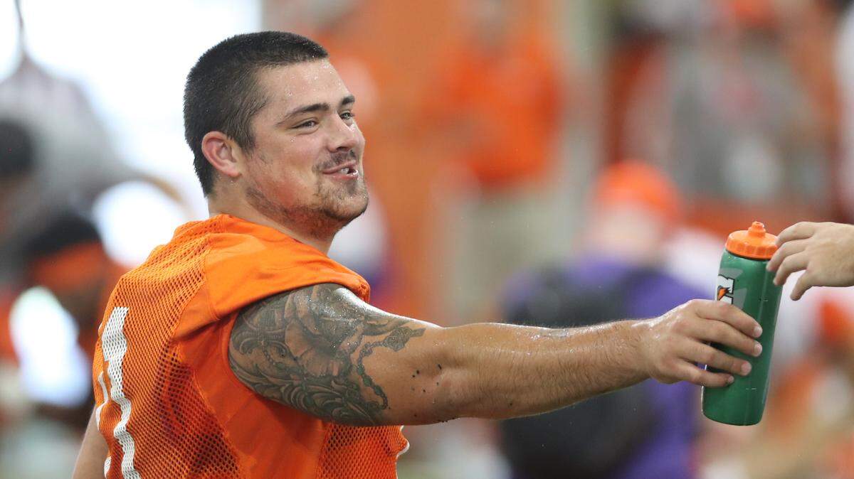 Clemson’s Bryan Bresee at the Tigers’ first practice of 2022 camp on Friday, Aug. 5.