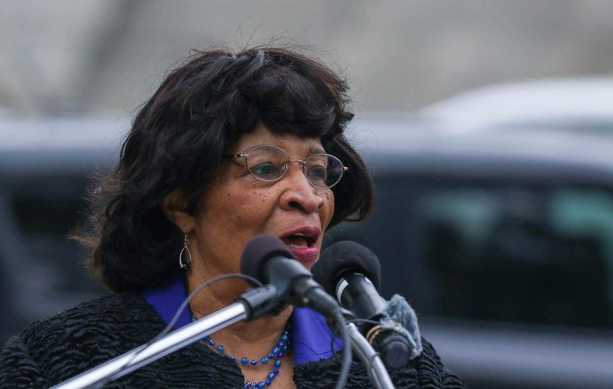 SC Rep. Leola Robinson-Simpson, D-Greenville, speaks of her experiences as a young girl being arrested during the 1961 civil rights march at the South Carolina State House.
