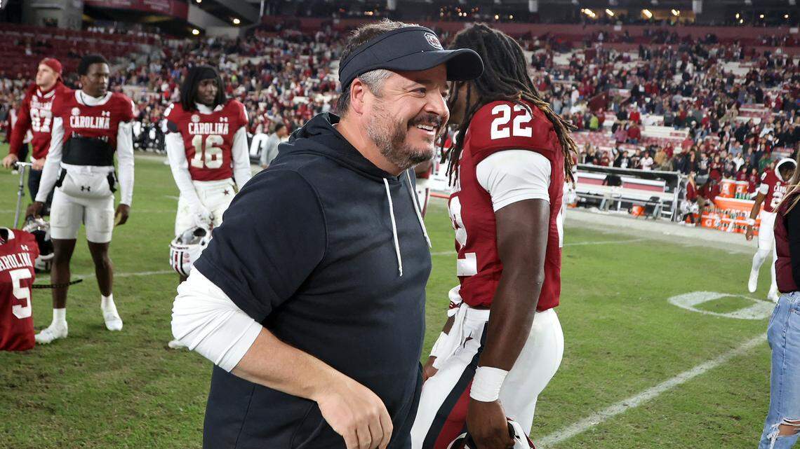 South Carolina offensive coordinator Dowell Loggains after Saturday’s game against Wofford at Williams-Brice Stadium.