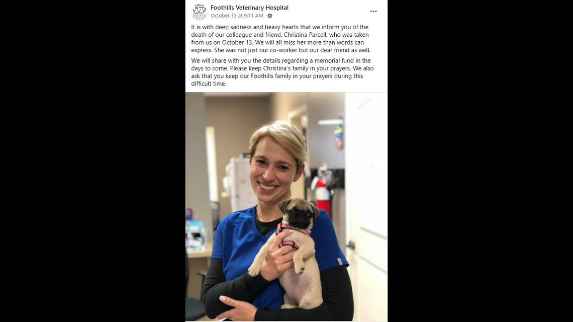Foothills Veterinary Hospital in Greenville has referred to Parcell as a “friend and colleague”&nbsp;in social media posts and reports her funeral was Monday.