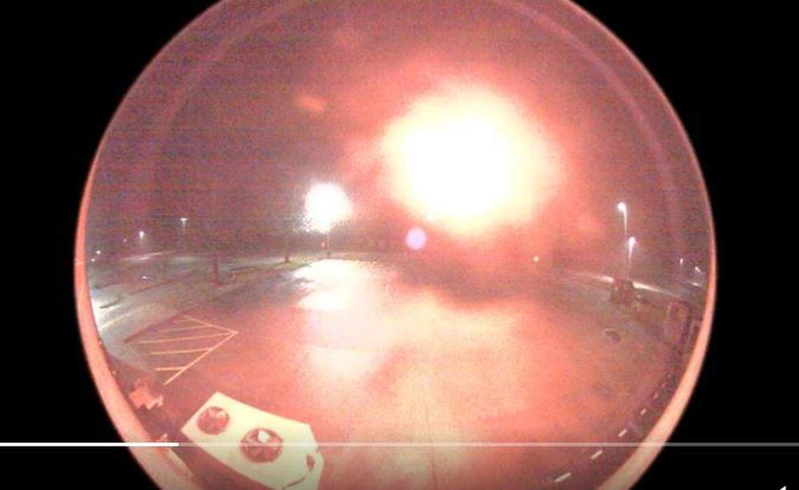 The Lexington County Sheriff’s Department is looking for three men who caused a fiery explosion outside of an area school.