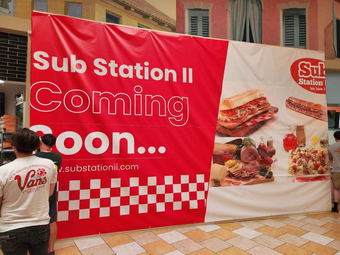 A Sub Station II is coming to Columbiana Centre mall, according to a large sign there.