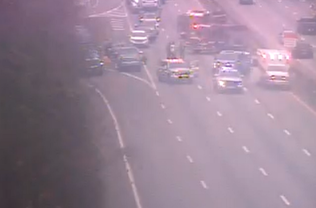 All lanes of a highway in Columbia were blocked following a crash.
