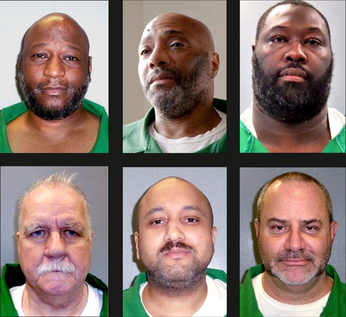 South Carolina has executed six men since Sept. 20, 2024. They are, top left to right, Freddie Owens, Richard Moore and Marion Bowman Jr., bottom left to right, Brad Sigmon, Mikal Mahdi and Stephen Stanko.