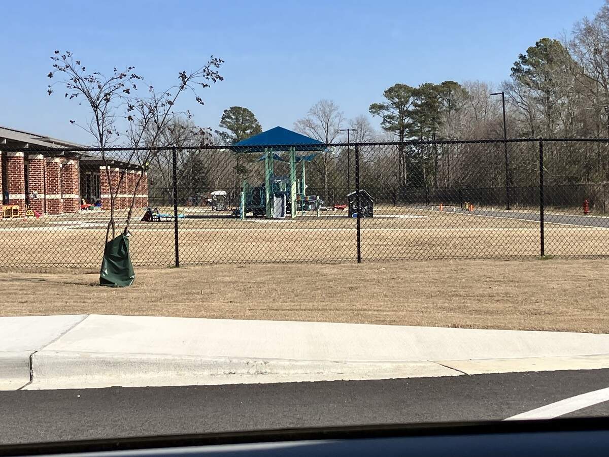 Playground at Black Creek Elementary School in Darlington County, SC. Toxic forever chemicals were found in the soil in 2026, years after sludge from an industrial plant was spread on the land. State officials say there is no cause for alarm