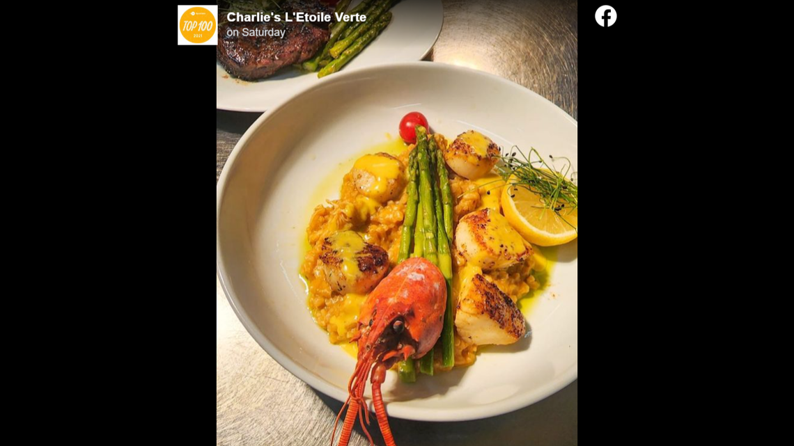 Charlie’s Coastal Bistro was named a top place for a romantic meal.