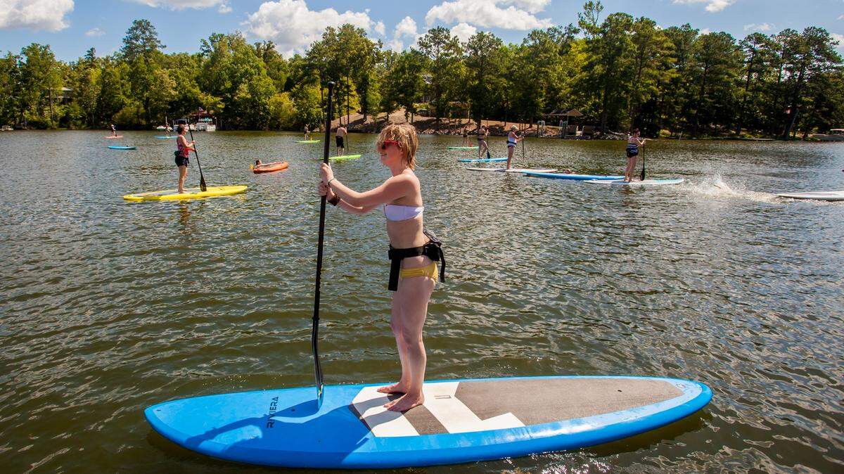 Try a standup paddleboard Sunday, April 29, at Dreher Island State Park.