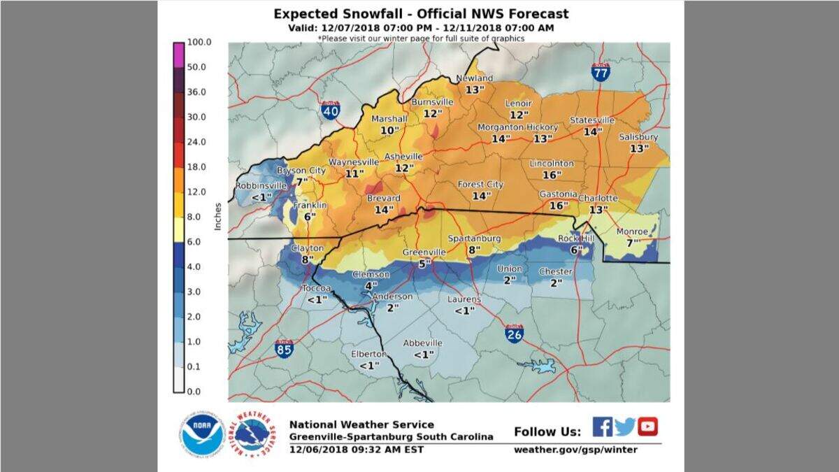 South Carolina forecast: snow ice Upstate, Midlands says NWS | The State